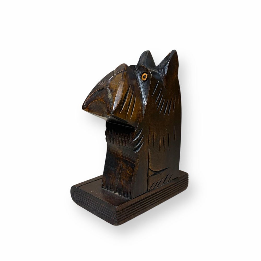 Vintage Scottie Dog Wood Bookend